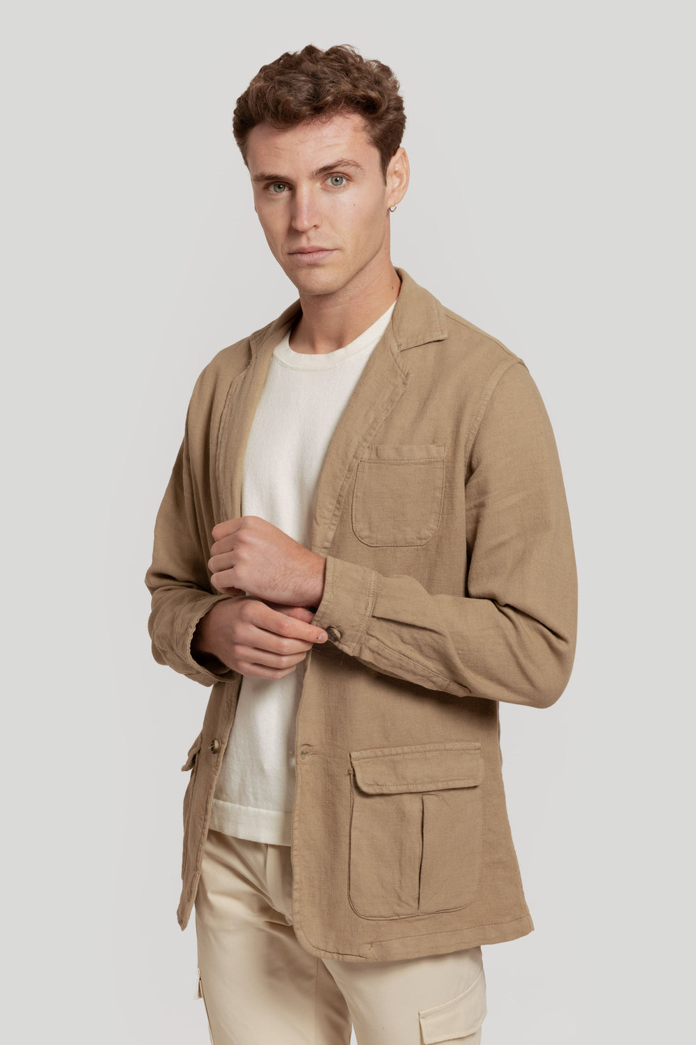 Americana Sport Algodon Lino Camel SKU 0.30293