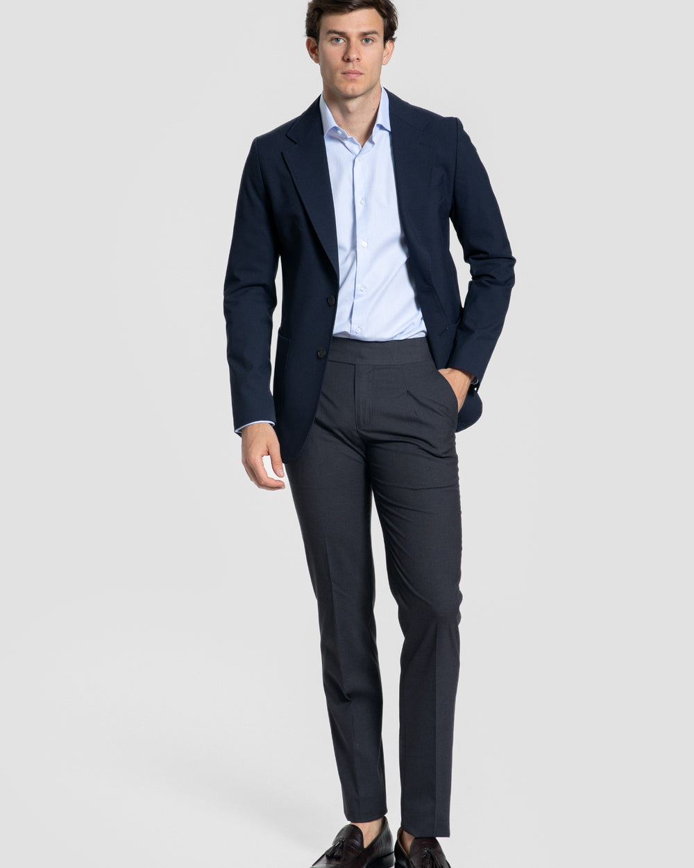 Chemise Habillée Chevrons Bleu Ciel SKU 0.34055