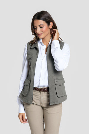 Chaleco Huelva Sra kaki SKU 0.32253