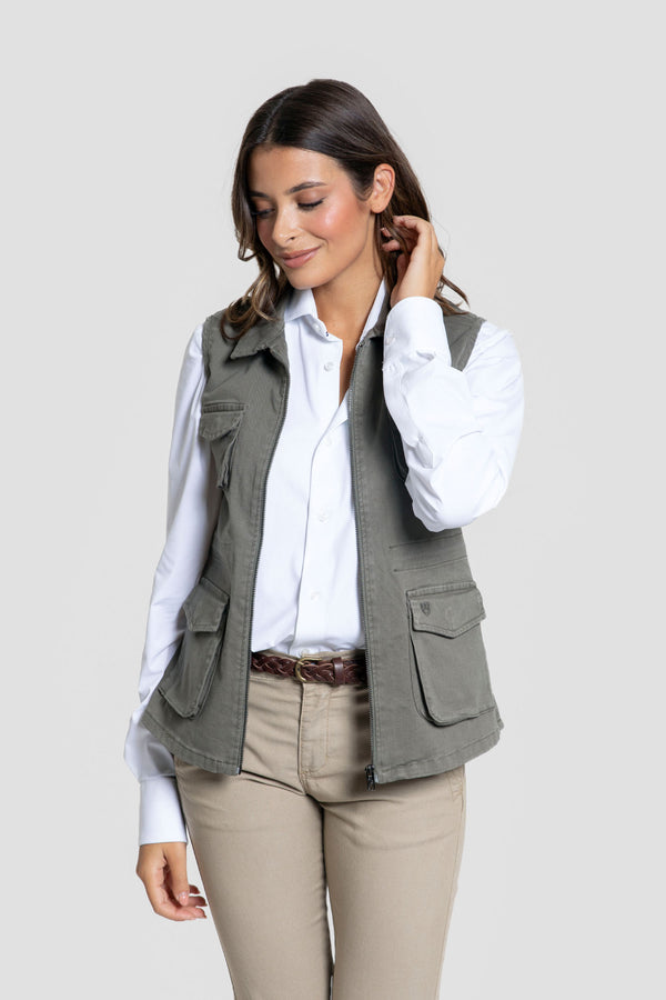 Chaleco Huelva Sra kaki SKU 0.32253