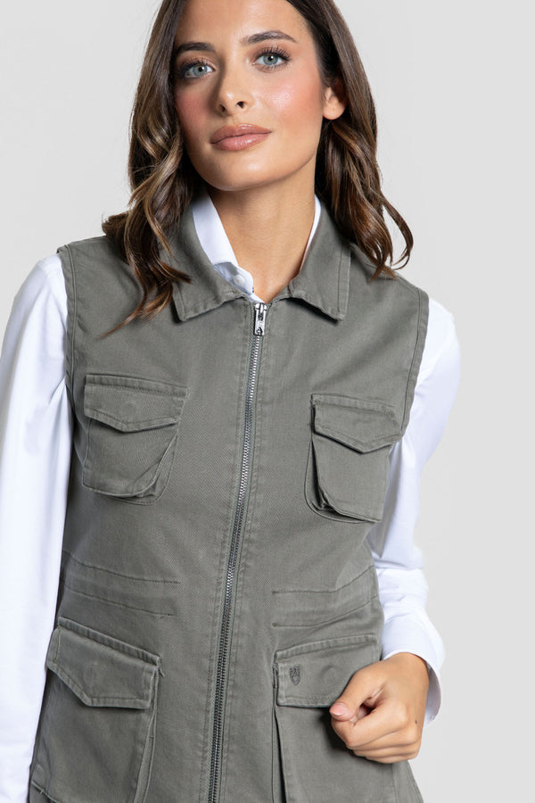 Chaleco Huelva Sra kaki SKU 0.32253