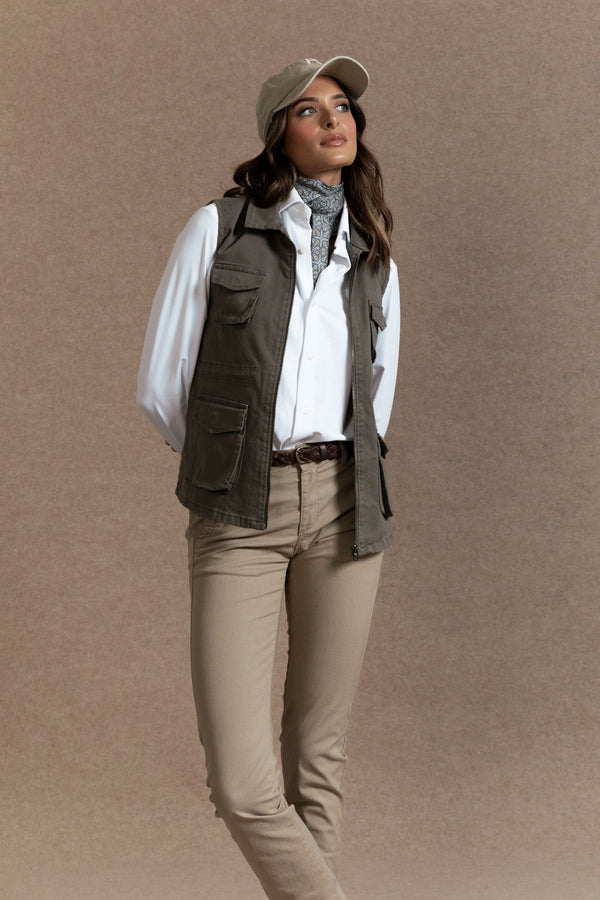 Chaleco Huelva Sra kaki SKU 0.32253