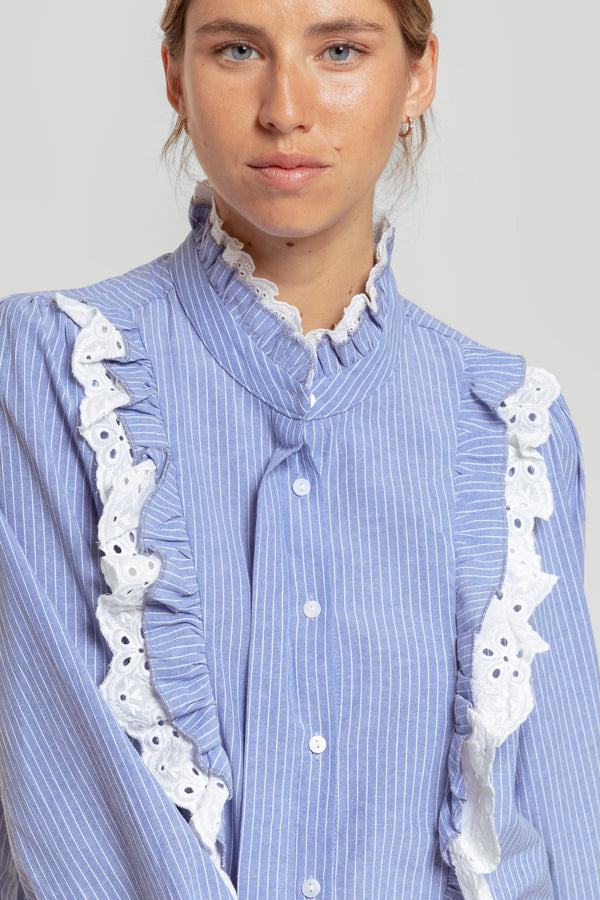 Blusa Volantes Celeste SKU 0.31132