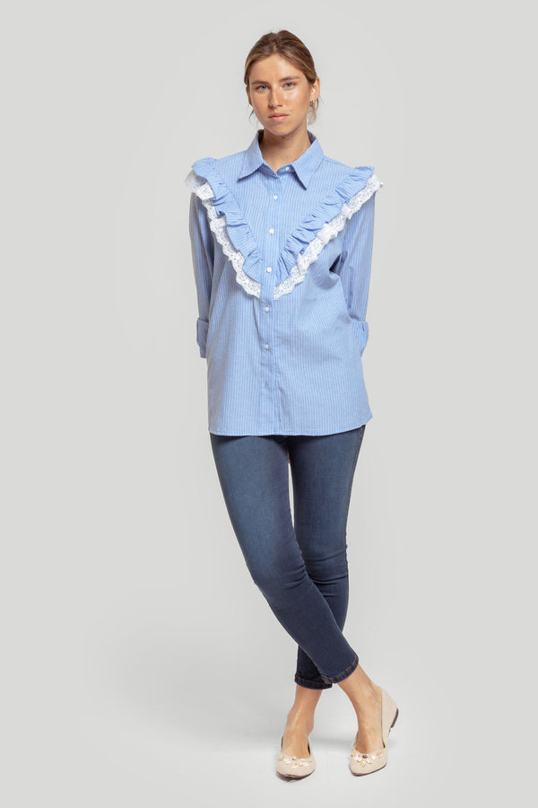 Blusa Celeste Rayas SKU 0.31124