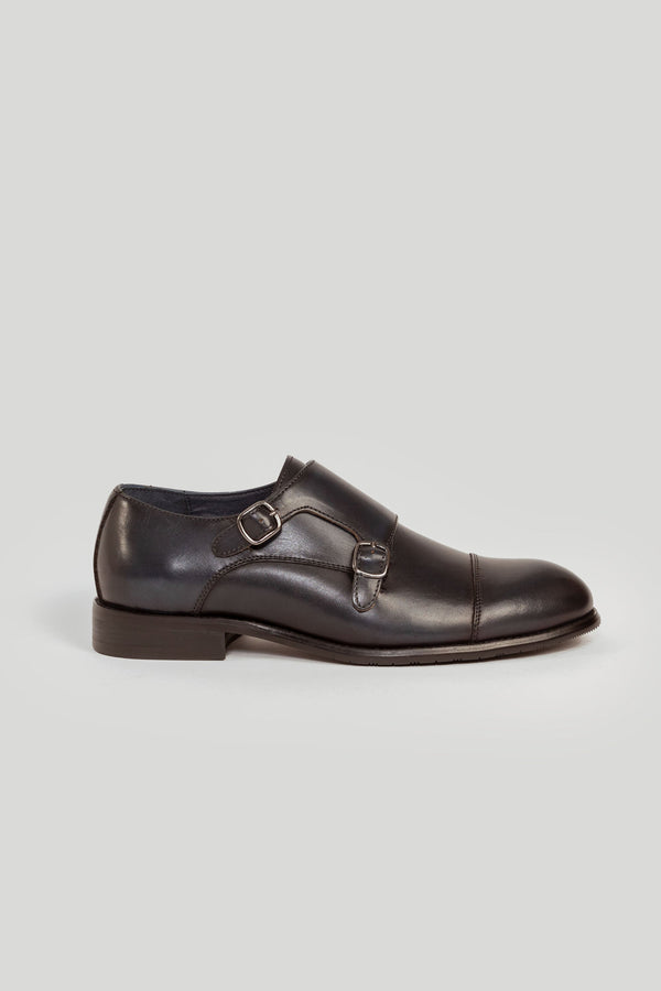 Sapato Monk Strap Couro Azul Marinho Brilhante SKU 0,30823