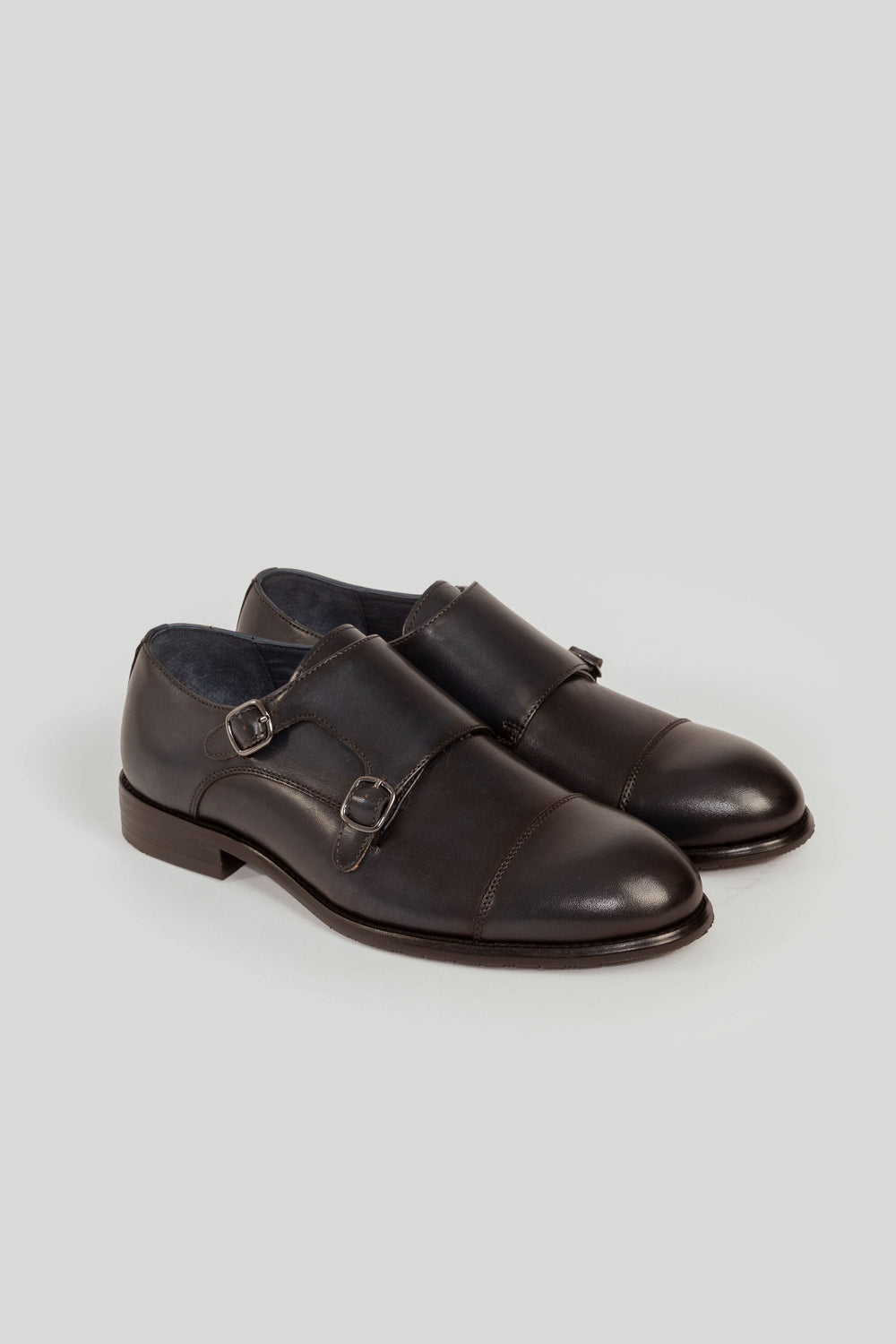 Sapato Monk Strap Couro Azul Marinho Brilhante SKU 0,30823