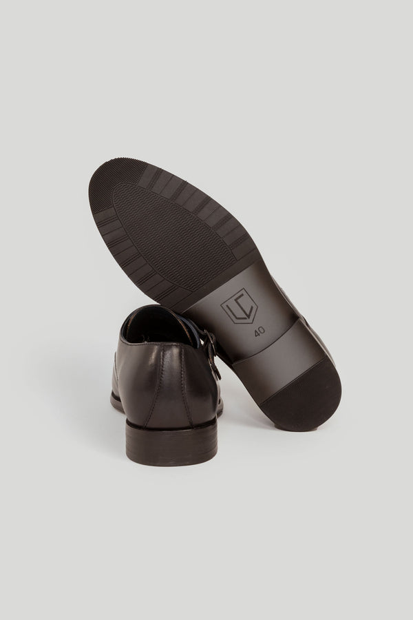 Sapato Monk Strap Couro Azul Marinho Brilhante SKU 0,30823