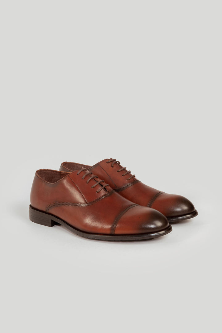 Sapato de couro marrom Perera SKU 0,30824