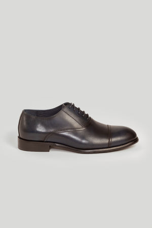 Sapato Perera de couro azul marinho SKU 0,30824