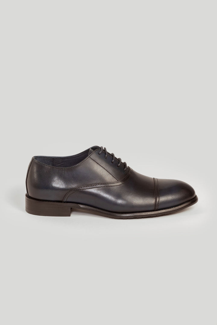 Sapato Perera de couro azul marinho SKU 0,30824
