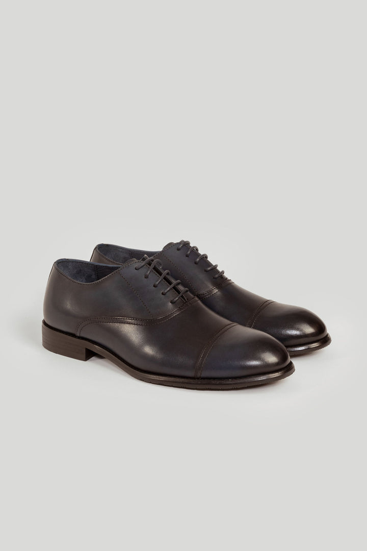 Sapato Perera de couro azul marinho SKU 0,30824