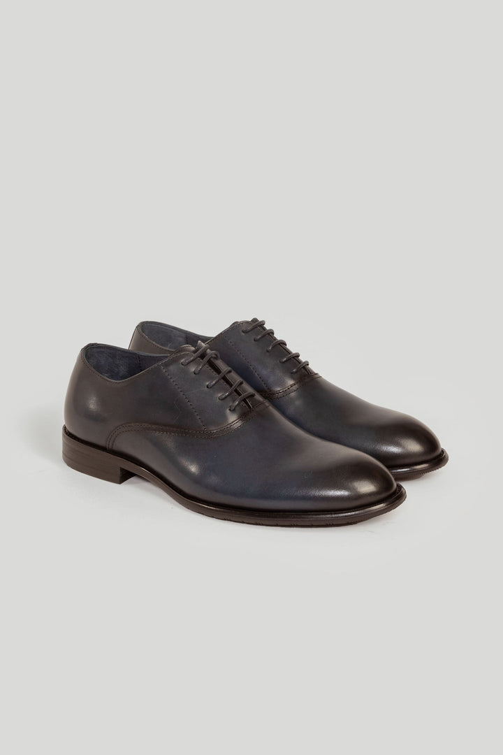Sapato de couro azul marinho Fandilla SKU 0,30825