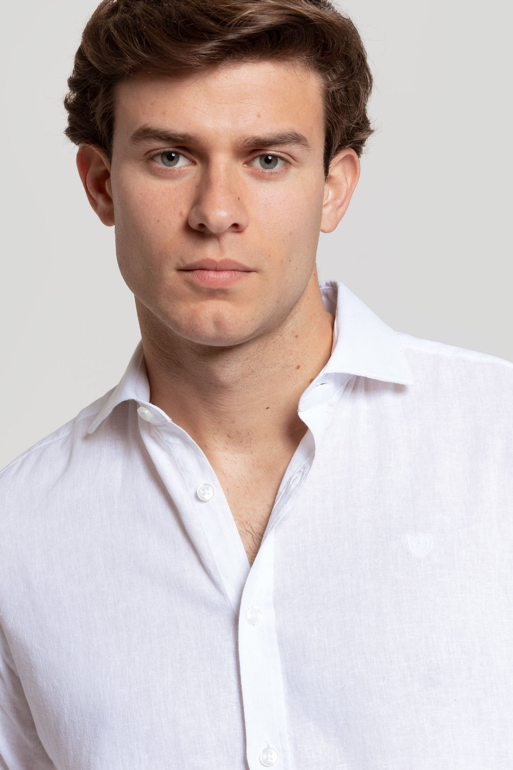 Camisa Algodon Y Lino Blanca SKU 0.30522