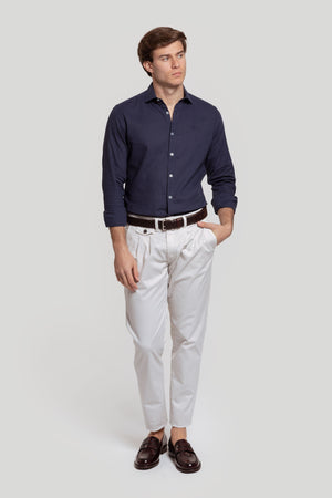 Camisa Algodon Y Lino Marino SKU 0.30522