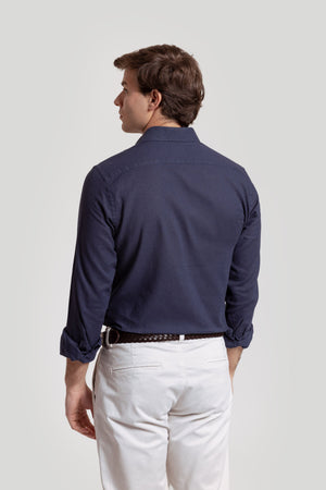 Camisa Algodon Y Lino Marino SKU 0.30522
