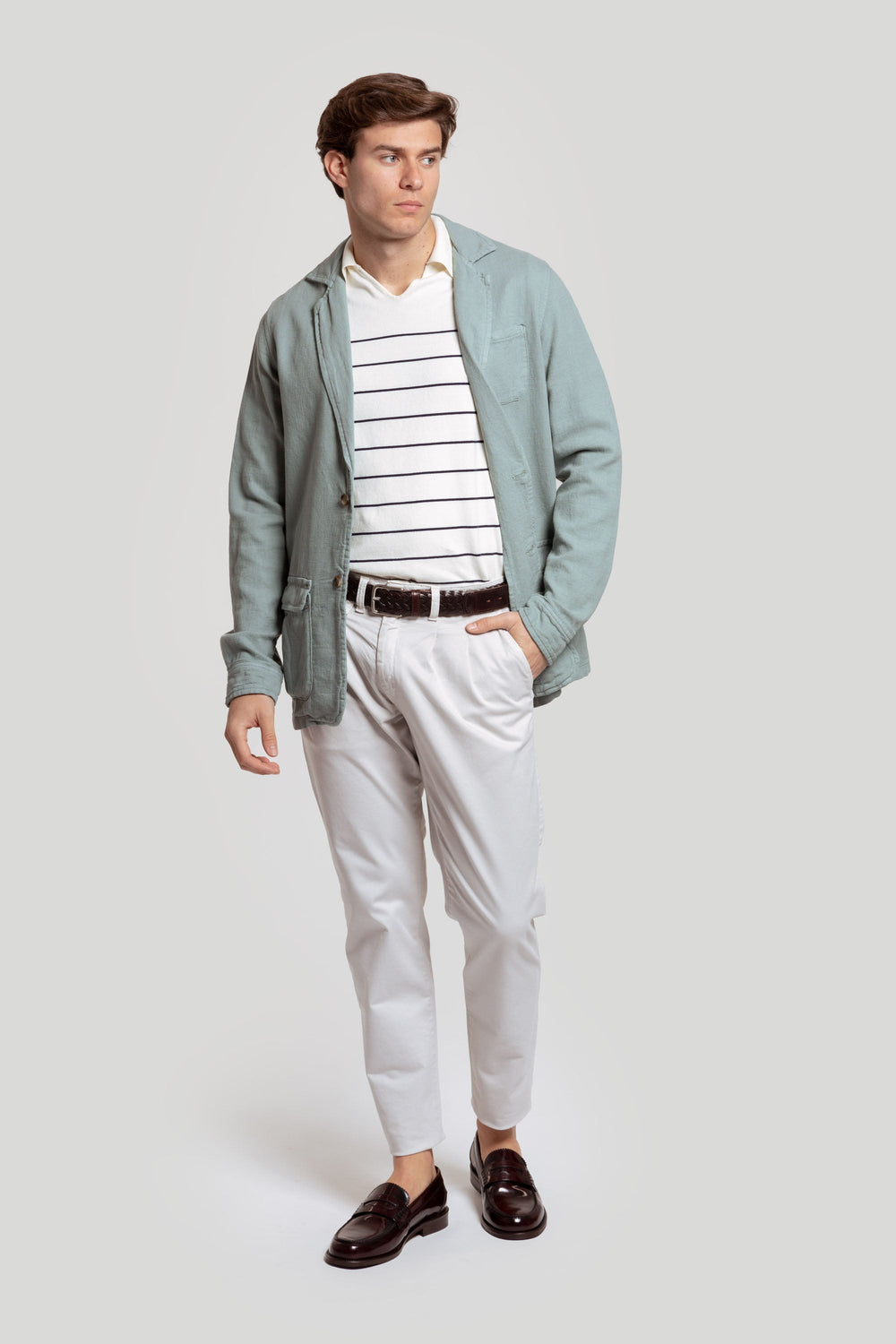 Americana Sport Algodon Lino Verde SKU 0.30293