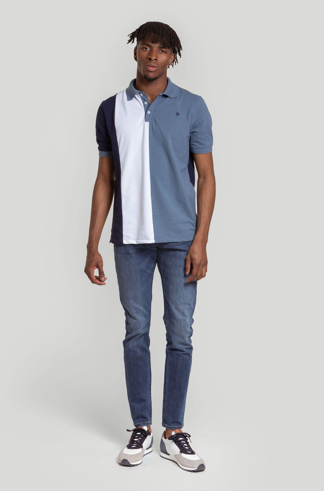 Polo listrado azul marinho SKU 0,31157