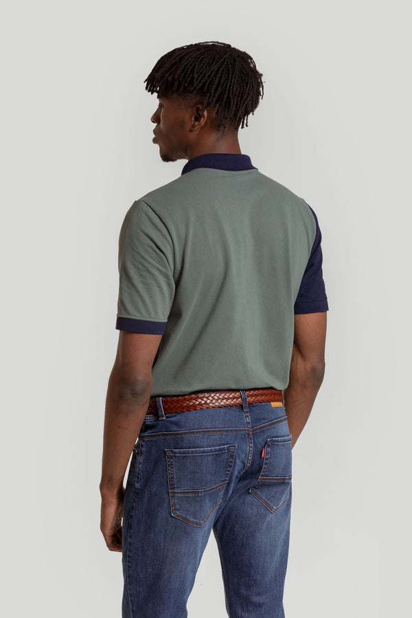 Polo Cuadro Escudo Kaki  SKU 0.31154