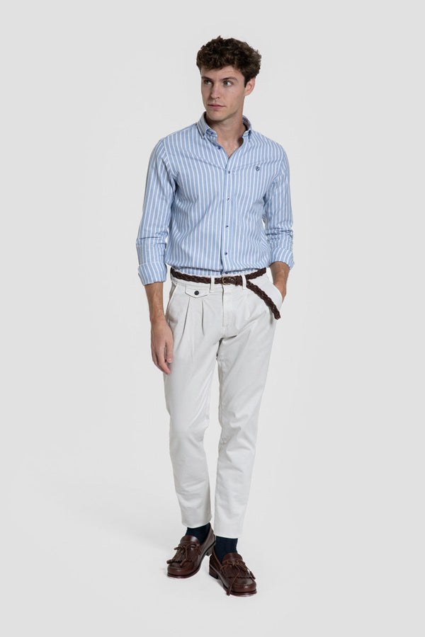 Camisa Rayas Celeste SKU 0.32465