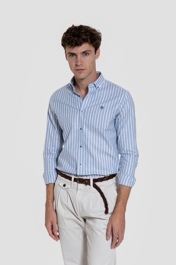 Camisa Rayas Celeste SKU 0.32465
