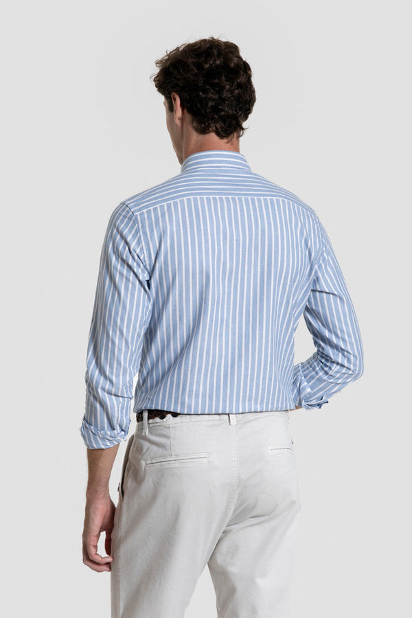 Camisa Rayas Celeste SKU 0.32465