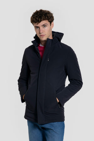 Parka Lavada Capucha Marino SKU 0.29457