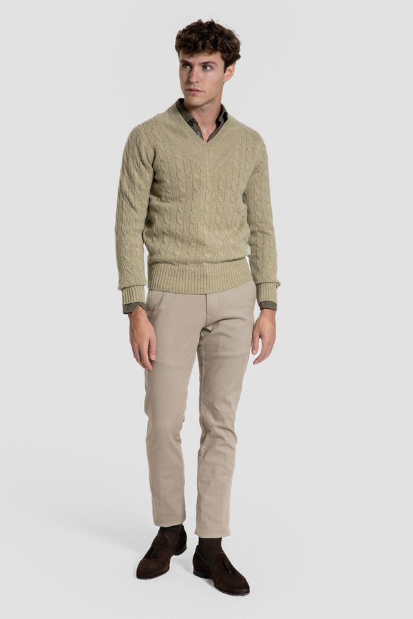 Jersey de Lana 100% con Cuello en V SKU 0.32672