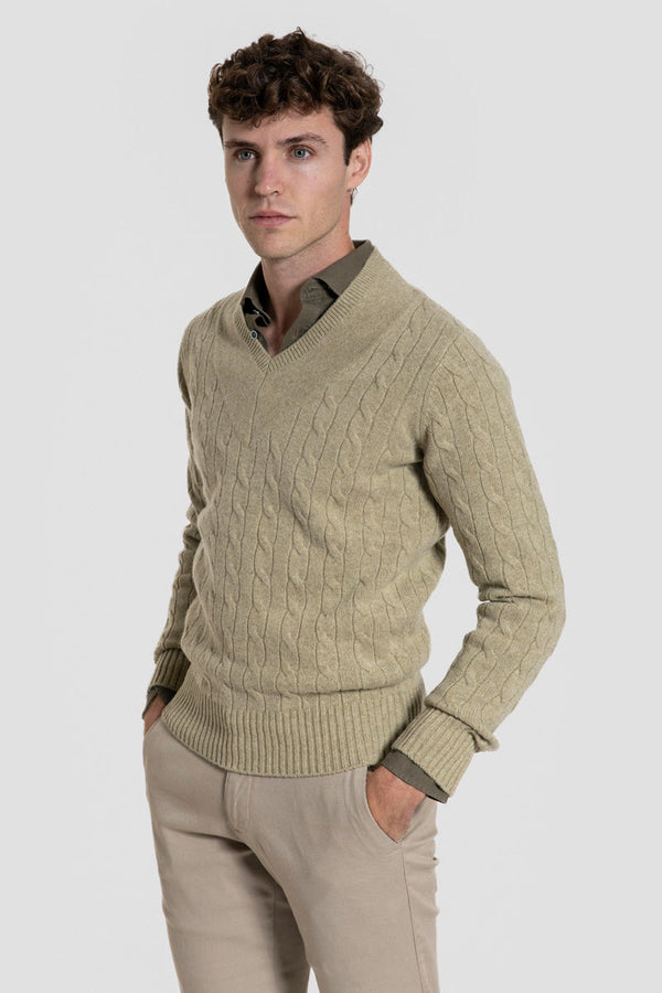 Jersey de Lana 100% con Cuello en V SKU 0.32672