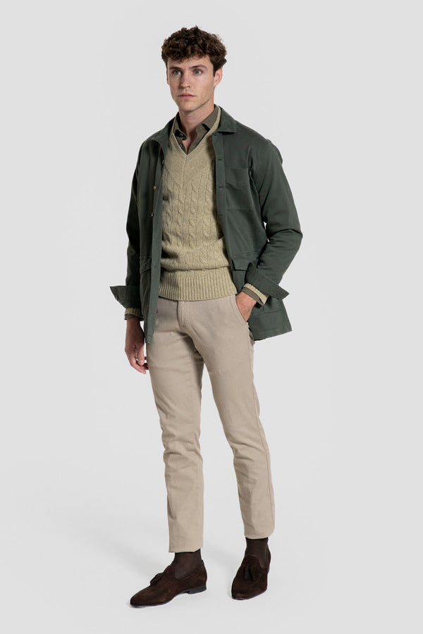 Sobrecamisa de Algodón con Cuello de Pana SKU 0.32716