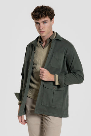 Sobrecamisa de Algodón con Cuello de Pana SKU 0.32716