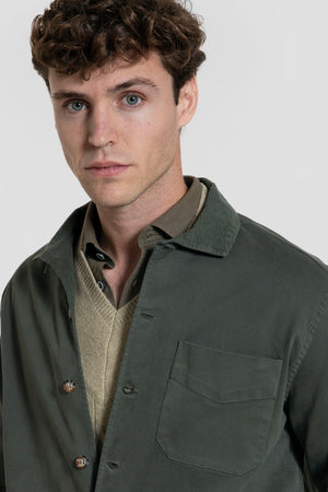 Sobrecamisa de Algodón con Cuello de Pana SKU 0.32716