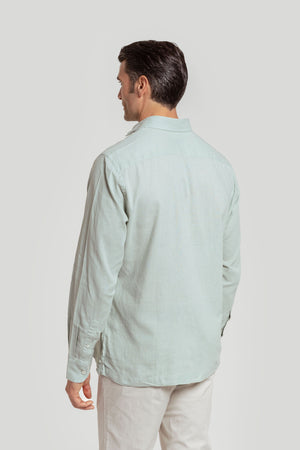 Camisa Cubana Verde Agua   SKU 0.31456