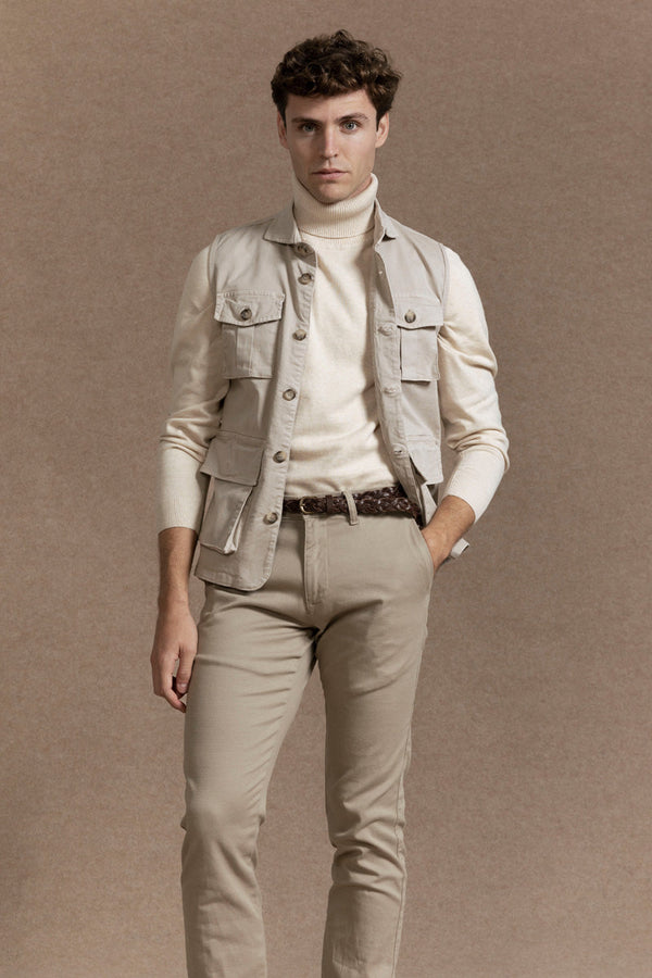 Chaleco Bolsillos Hueso SKU 0.32717