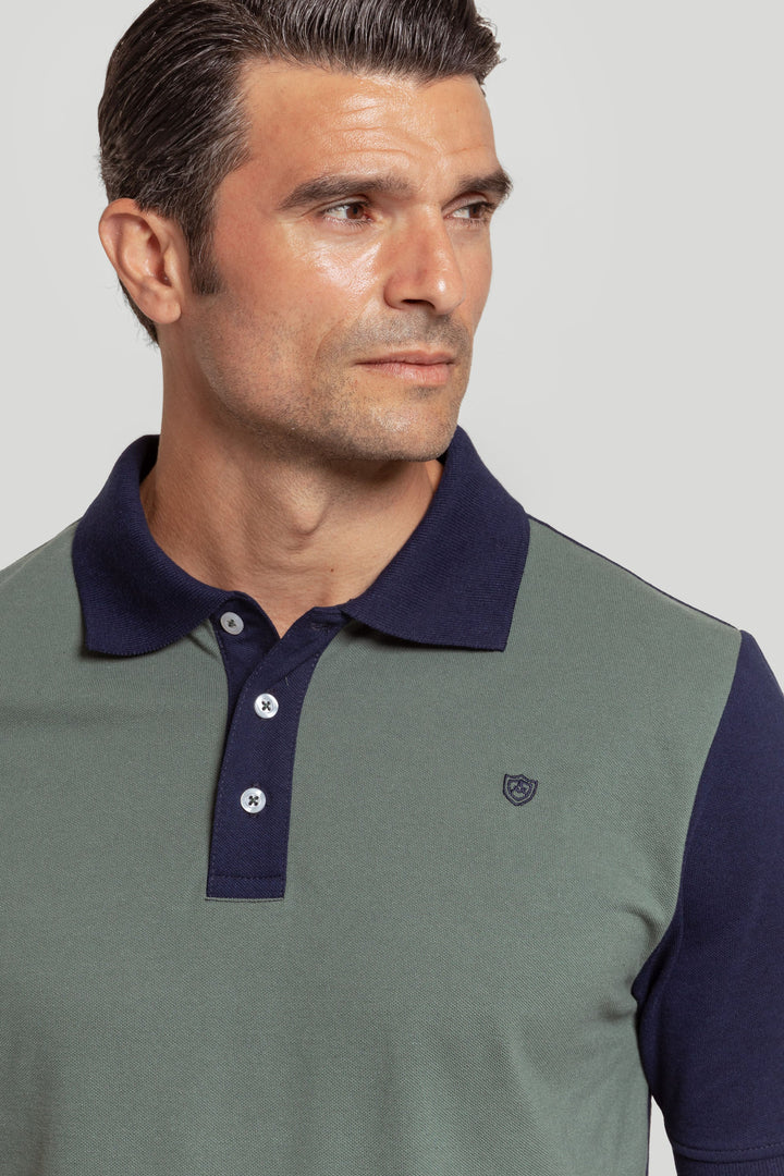 Polo cáqui bicolor SKU 0,31155