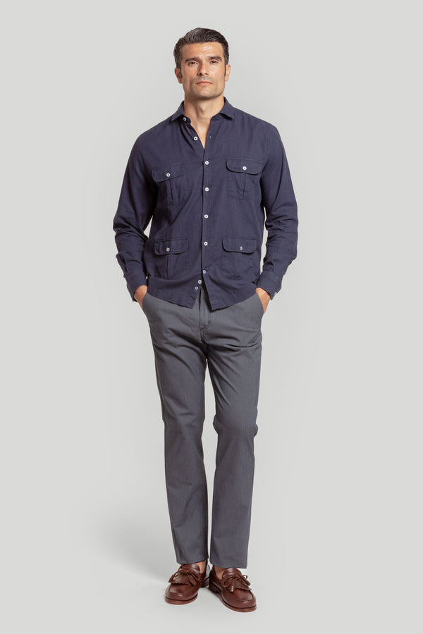 Camisa Cubana Marino  SKU 0.31456