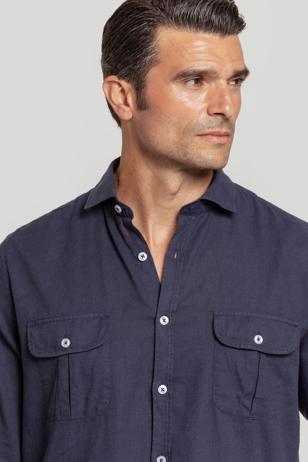 Camisa Cubana Marino  SKU 0.31456