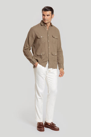 Camisa Cubana Kaki  SKU 0.31456