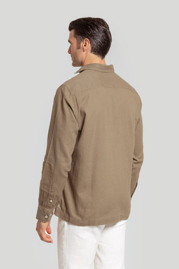 Camisa Cubana Kaki  SKU 0.31456