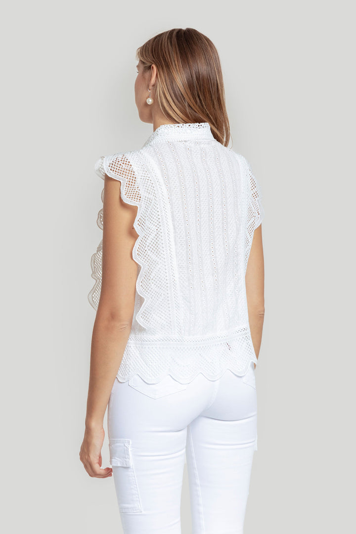 Blusa Branca com Botões SKU 0.31503