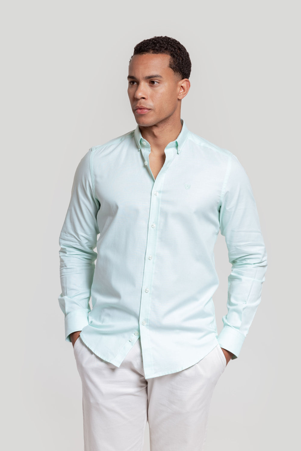 Camisa Oxford Verde Agua SKU 0.29240