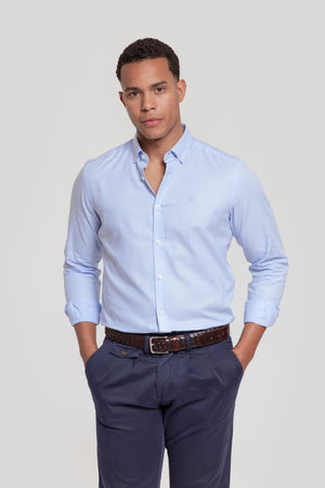 CAMISA OXFORD CELESTE SKU 0.29240