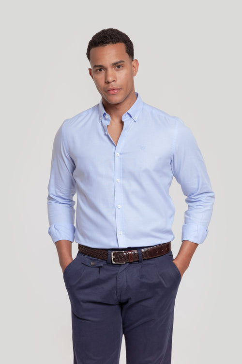CAMISA OXFORD CELESTE SKU 0.29240