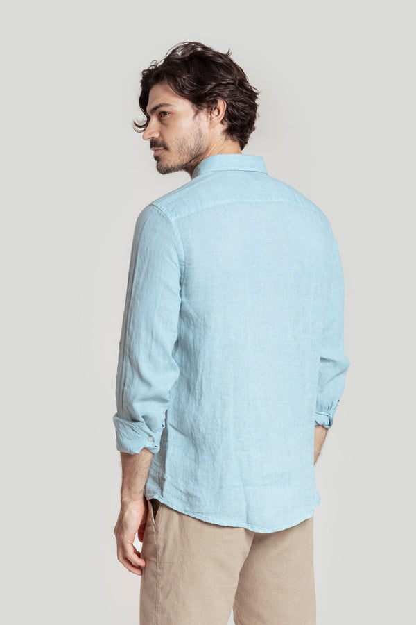Camisa Lino Verde Agua SKU 0.31660