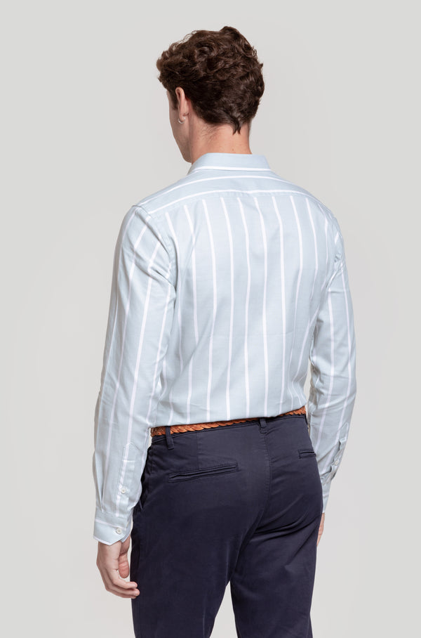 Camisa Rayas Verde Agua SKU 0.30864