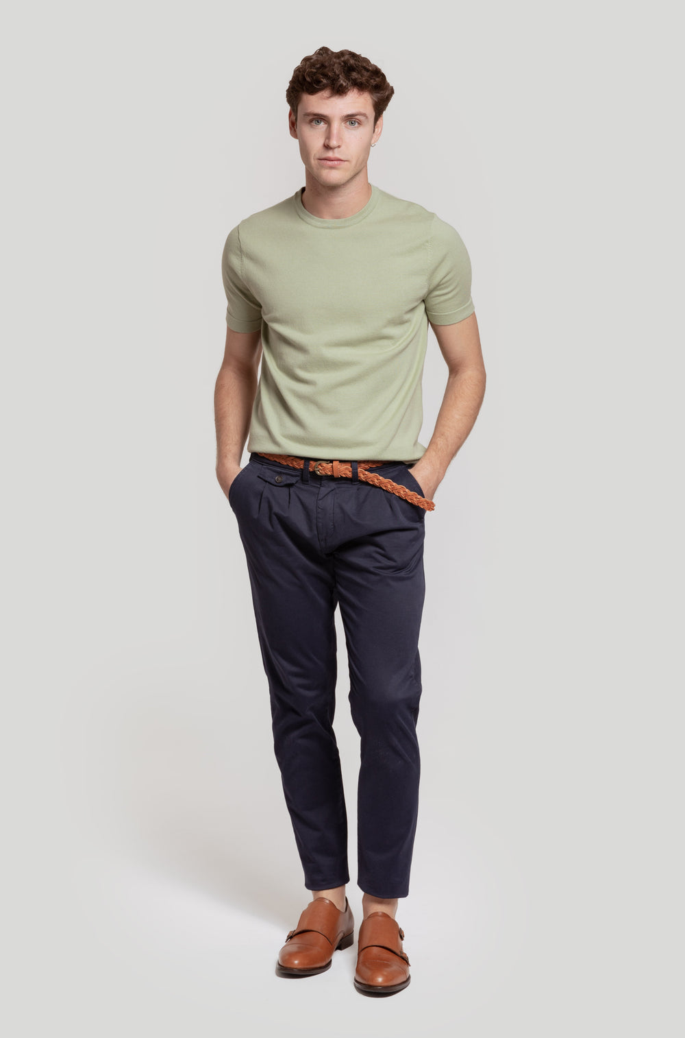 Camiseta de malha verde SKU 0.30818