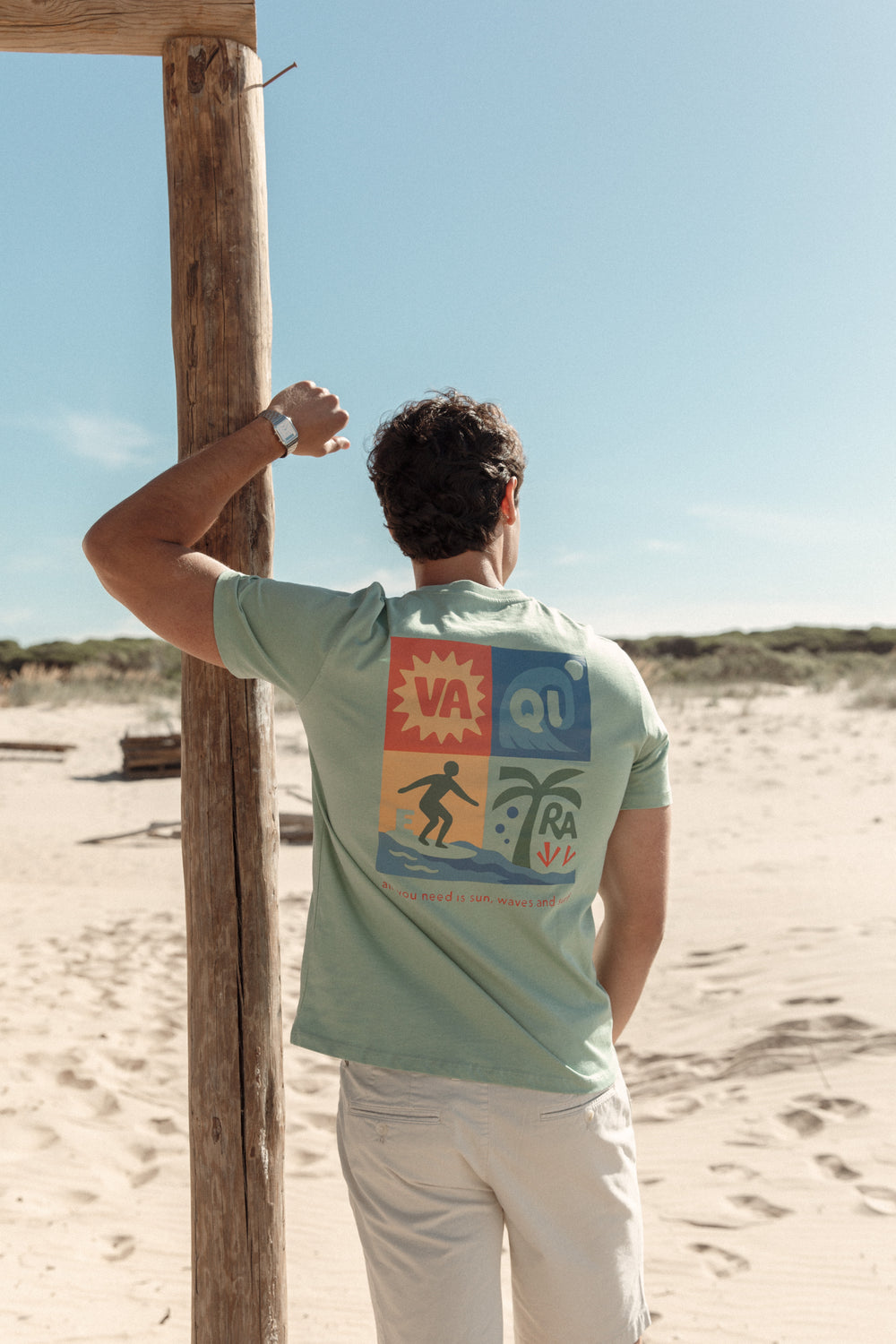 Camiseta Surf & Lifestyle Verde Agua SKU 0.33704