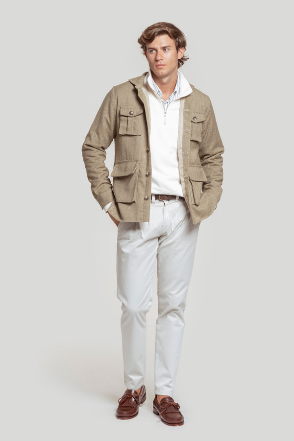Parka Bolsillos Kaki SKU 0.31852