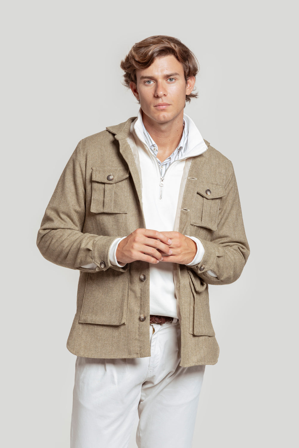 Parka Bolsillos Kaki SKU 0.31852