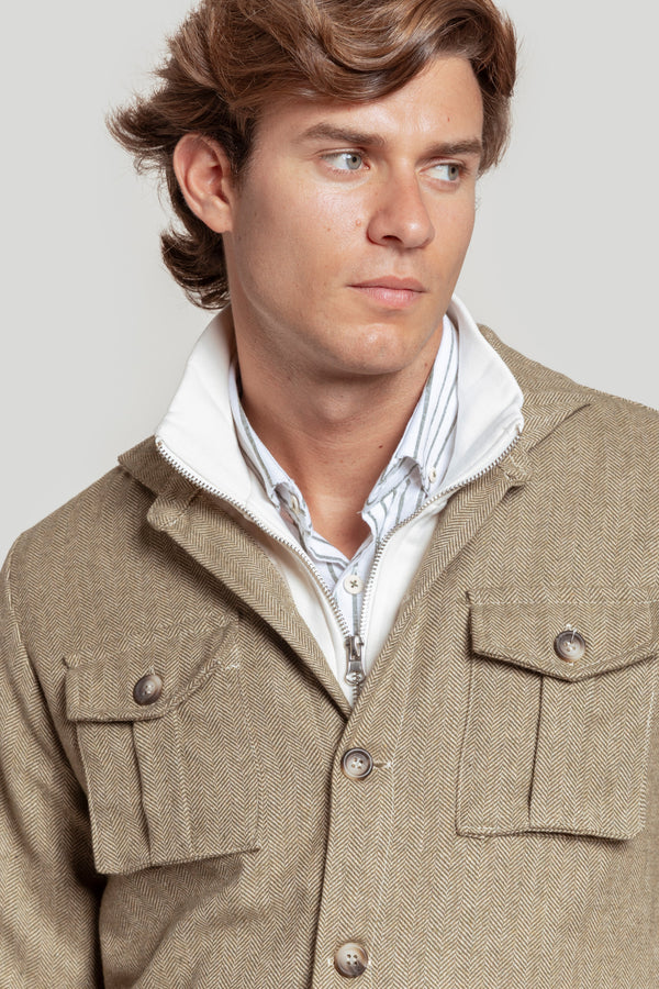 Parka Bolsillos Kaki SKU 0.31852