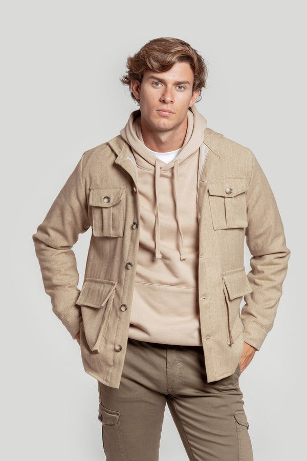 Parka Bolsillos Camel SKU 0.31852